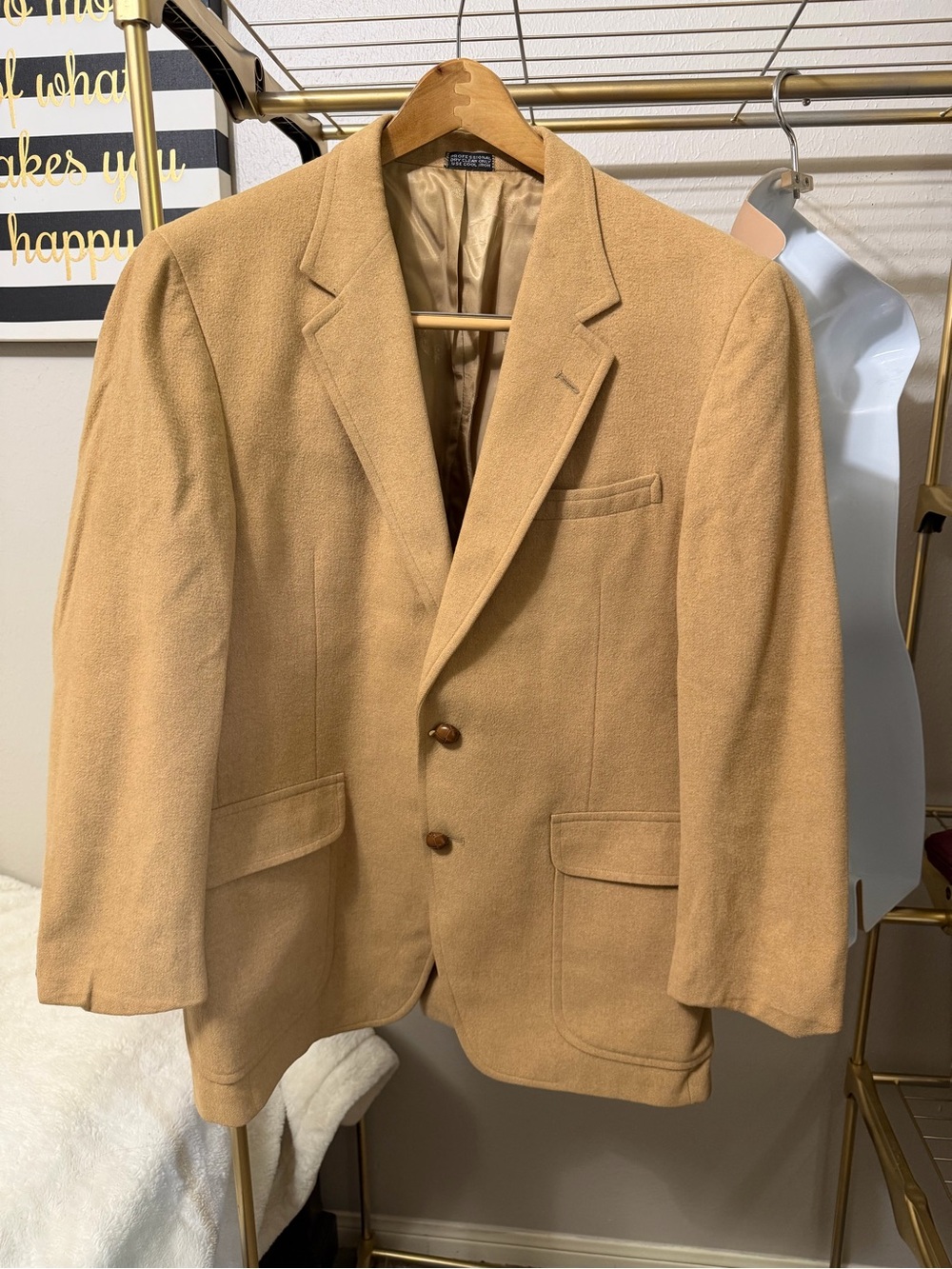 Vintage Rare  Abdalla’s Camel Hair Blazer FLAWED